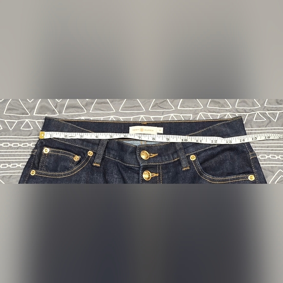 Tory Burch Button Fly Straight Leg Jeans Size 28 - Picture 6 of 9